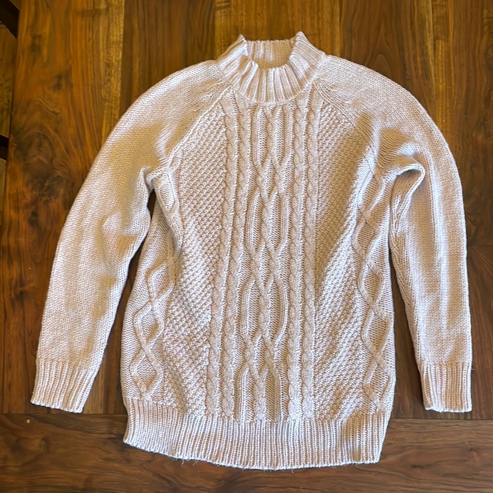 Isabel Maternity Blush Pink Cable Knit Sweater